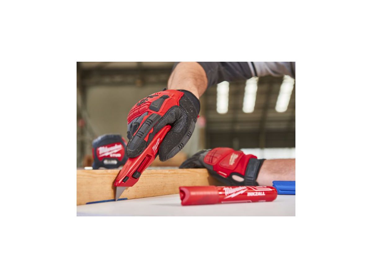 Schlagfeste Arbeitshandschuhe Gr. 8/M - Milwaukee, Schnittschutz EN ISO 21 420