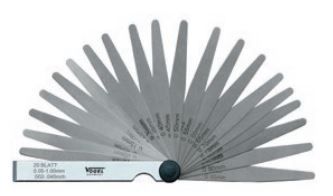 Fühlerlehre 20 Blatt - 0.05-1.00 mm