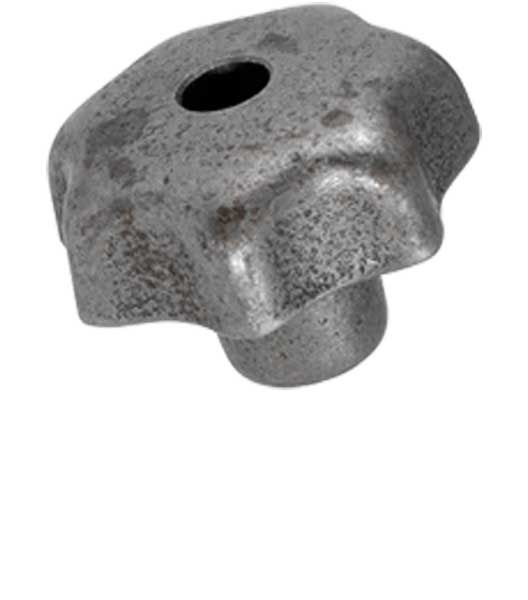 Sterngriffe mit Gewinde aufgebohrt - Grauguss GG 20 blank DIN 6336D