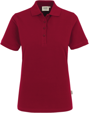 Damen-Poloshirt Classic Gr. 2XL, weinrot - 100% Baumwolle, 200 g/m²
