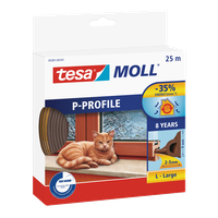 Dichtungsband TESA Moll P-Profil - 9mmx25m, braun