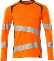 T-Shirt Langarm modern fit, Gr. 2XLONE - hi-vis orange/moosgrün