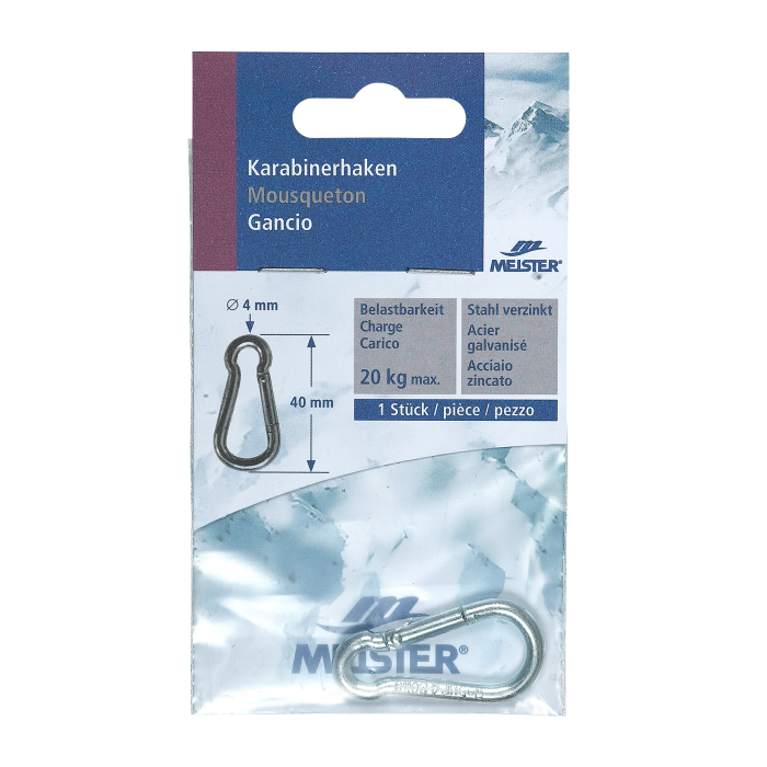 Karabinerhaken MEISTER verzinkt