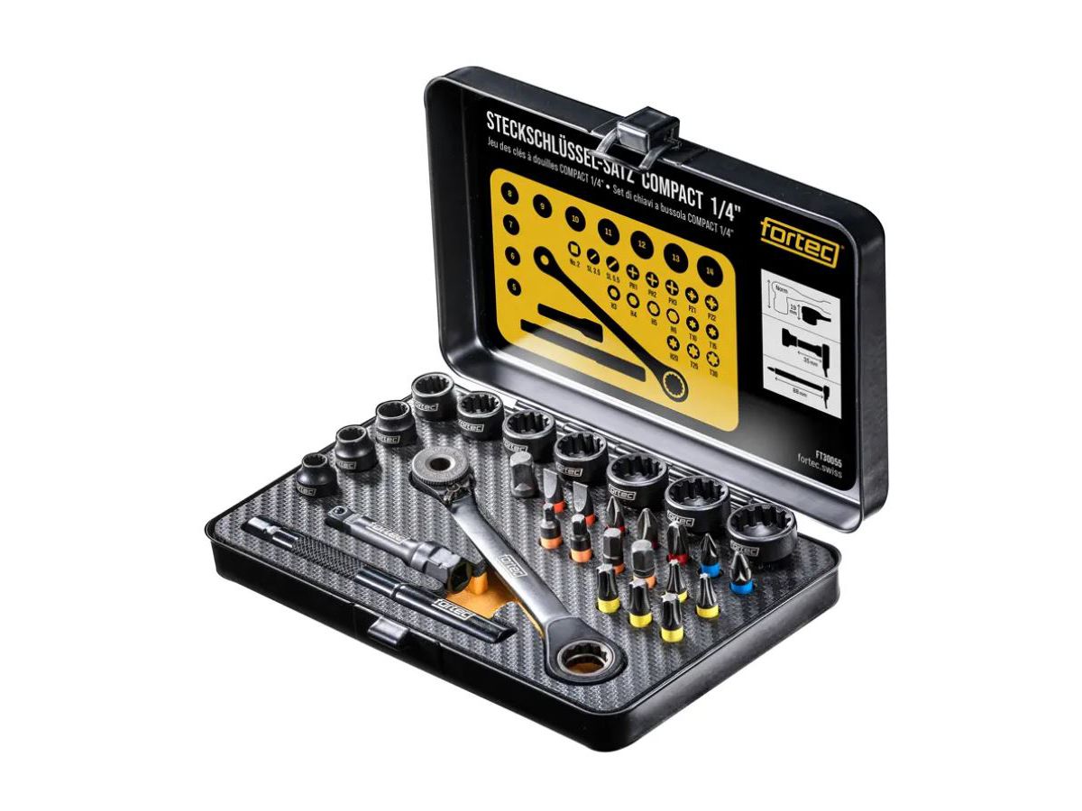 Steckschlüsselsatz COMPACT Fortec - 1/4" 30-tlg.