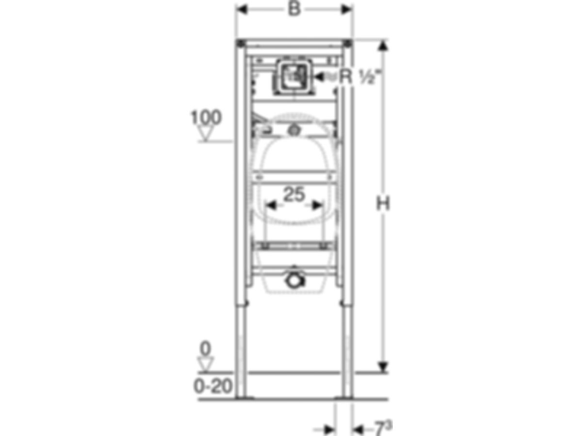 Duofix Urinal-Element, Standard 1" - Typ 144