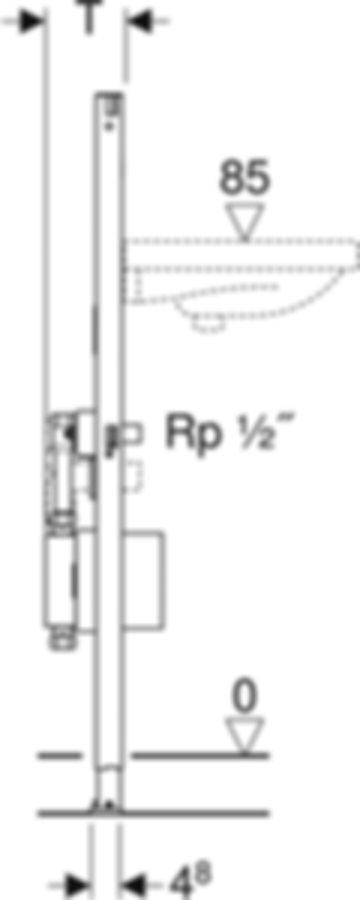 Geberit-Duofix - Element für Waschtisch - 112 cm