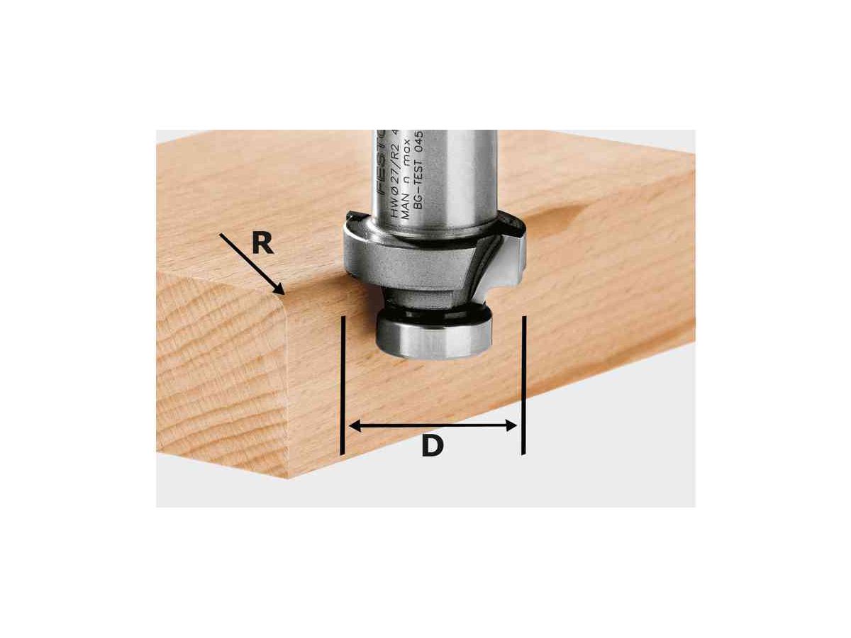 Abrundfräser HW, 27 mm, R5 - Festool für OFK 500