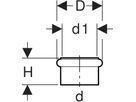 Geberit PE Steckmuffe reduziert