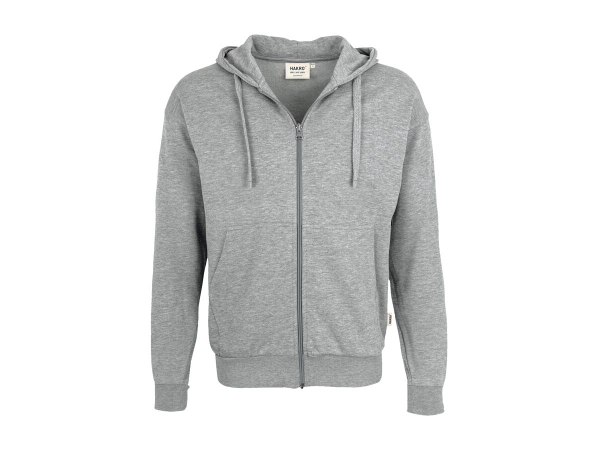 Kapuzen-Sweatjacke Premium, Gr. 5XL - grau meliert