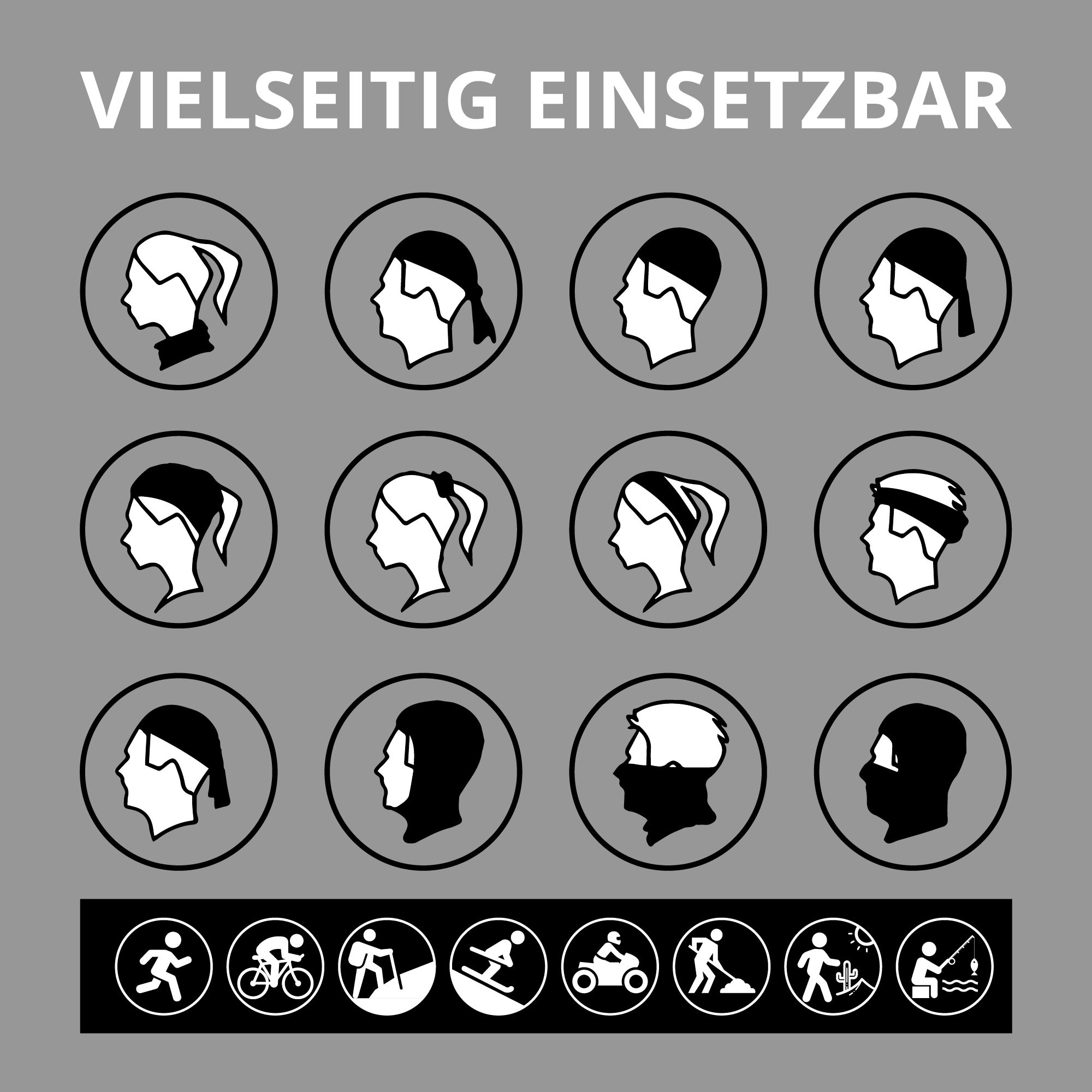 Tube Multifunktionstuch anthrazit