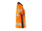 Polo-Shirt, Damenpassform, Gr. M ONE - hi-vis orange/schwarzblau, 50%PES/50%BW