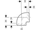 Geberit PE Anschlusswinkel 88½°