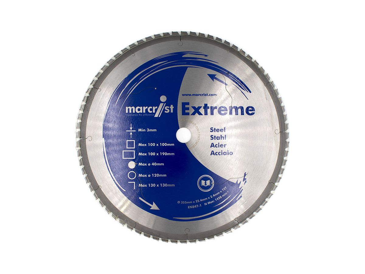 Kreissägeblatt Extreme 355x25.4 mm Stahl - Marcrist, Trockenschnitt