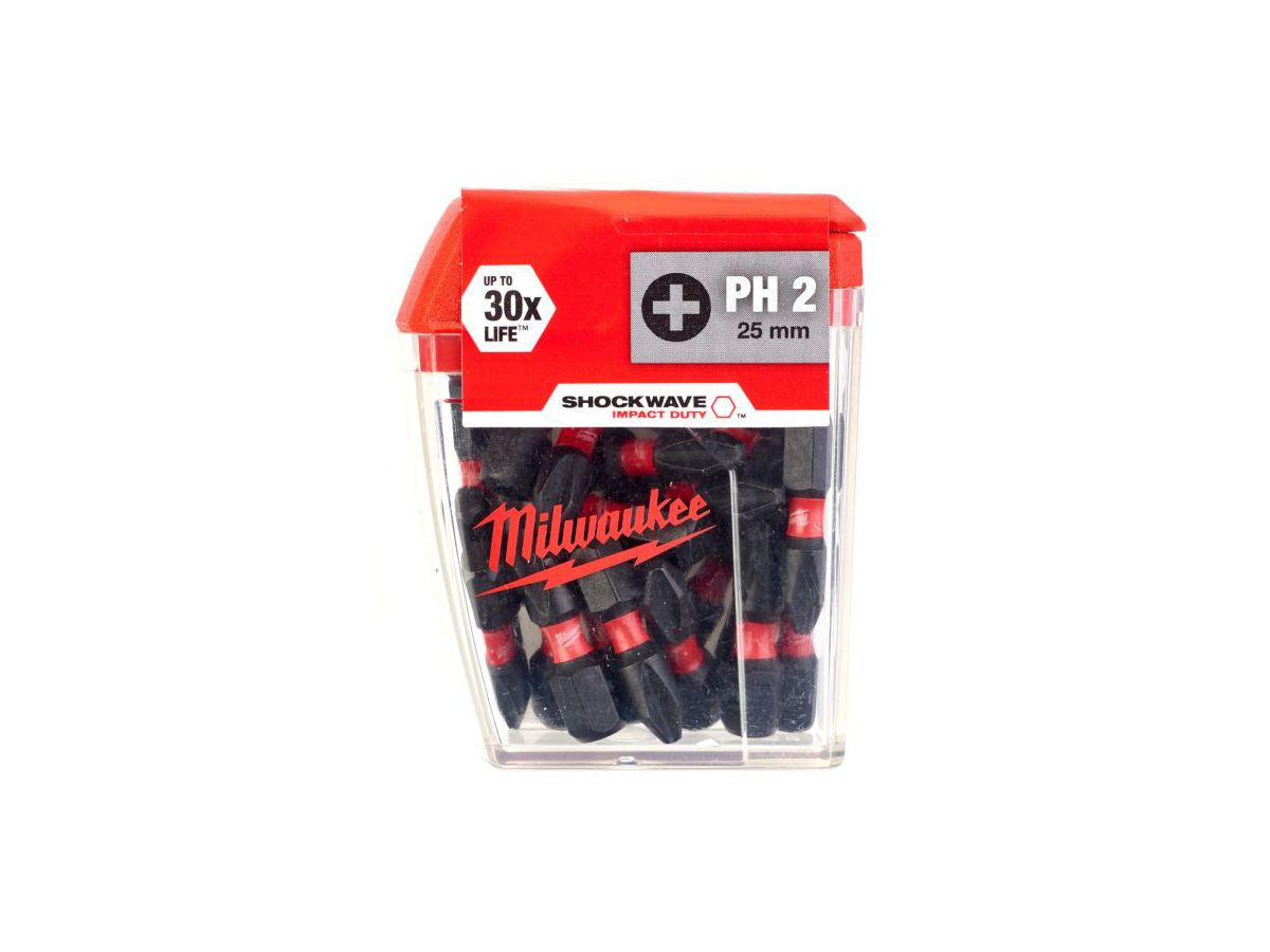 Schrauberbit Shockwave Gen II - Milwaukee PH2 / 25 mm (Pack à 25 Stk)