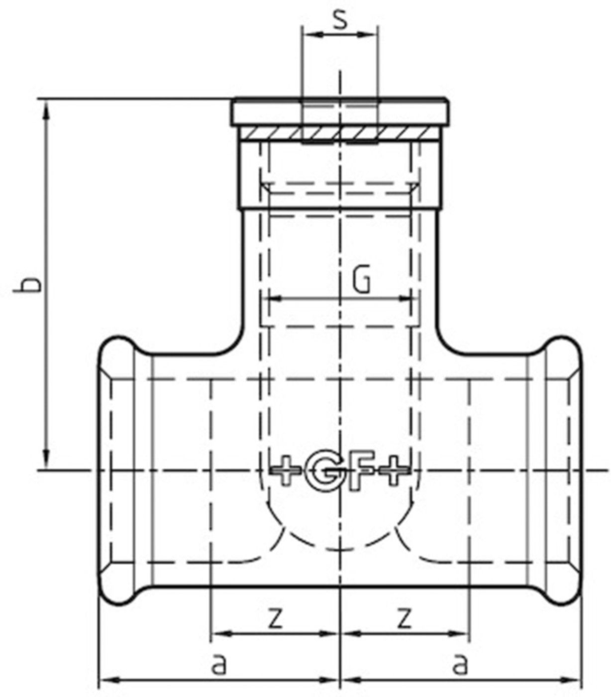 Reguliermuffe +GF+ 599a schwarz