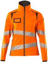 Soft Shell Jacke, Damenpassform, Gr. 2XL - hi-vis orange/dunkelanthrazit, 100% PES