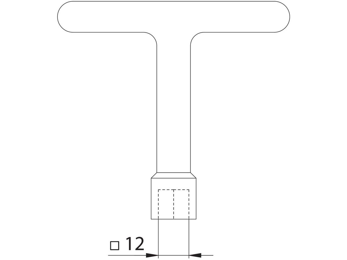 Schlüssel Fig. 100 zu Gussdeckel - Fig. 26/27/28, Nottaris