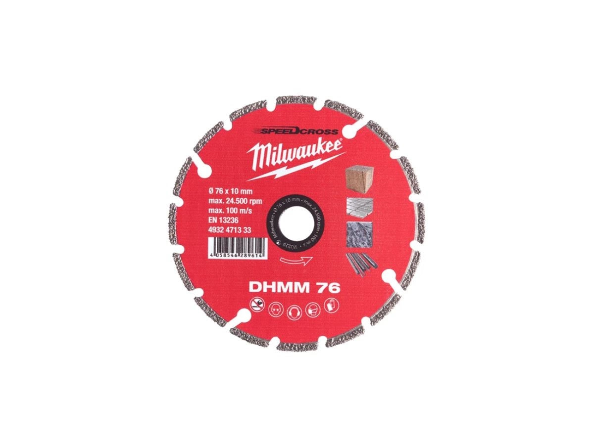 Diamanttrennscheibe Milwaukee DHMM 76 mm - 1.2 mm, Granit/Fliesen/Beton/Metall