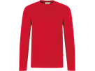 Longsleeve Performance Gr. 6XL, rot - 50% Baumwolle, 50% Polyester, 190 g/m²