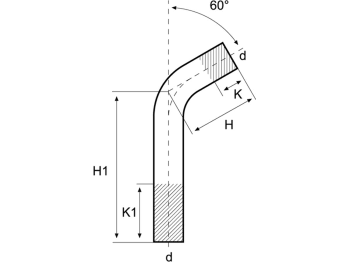 Rohrbogen C-Stahl 60° - Eurotubi