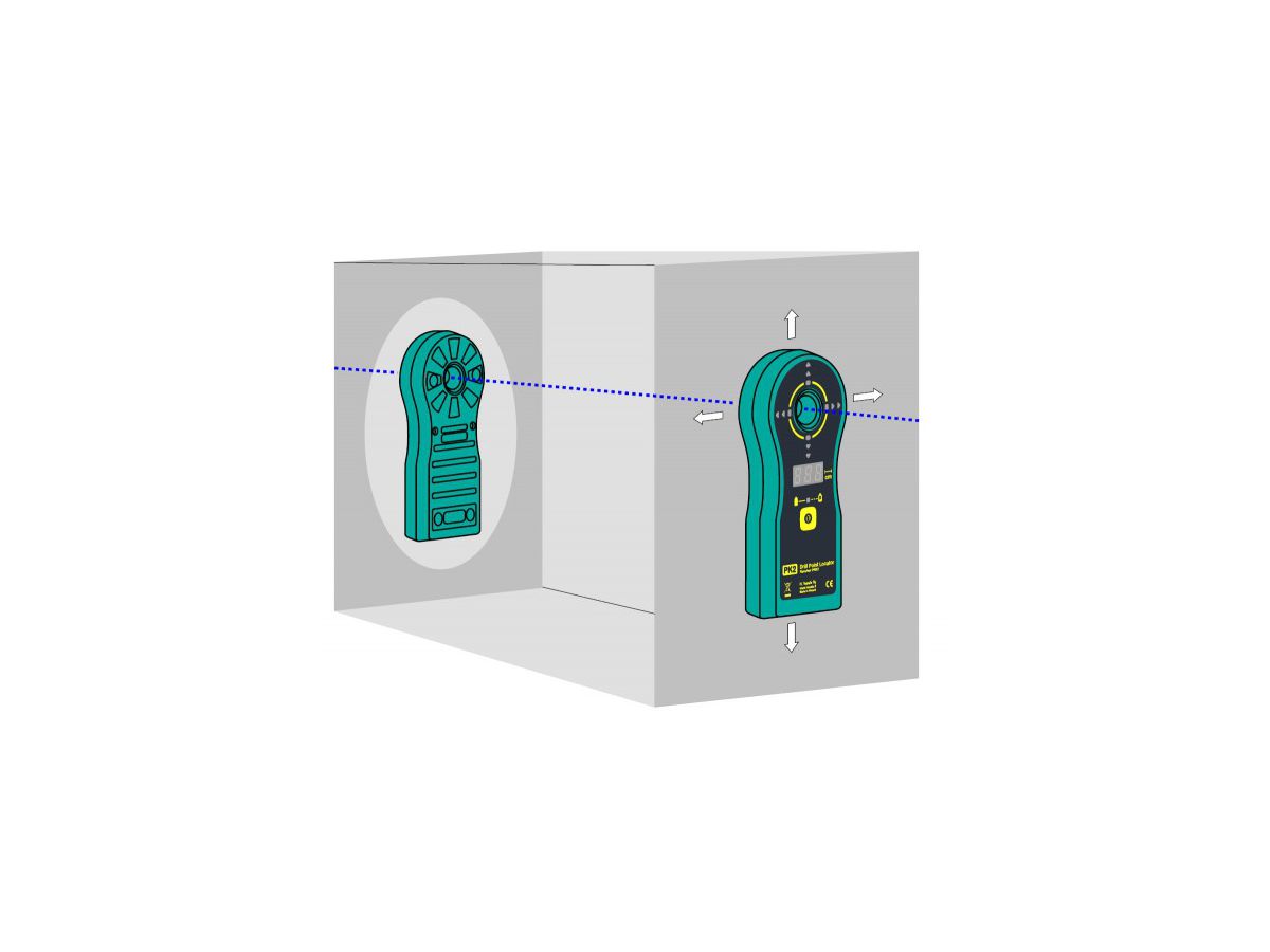 Bohrpunkt Ortungsgerät Vesala PK2 - bis 150cm Wandstärke, +/-3% Genauigkeit