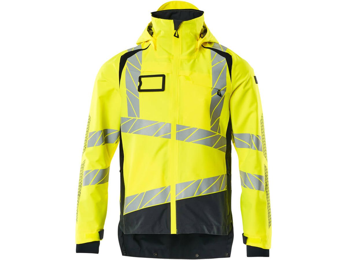 Hard Shell Jacke leichtes Futter Gr. 5XL - hi-vis gelb/schwarz, 100% PES