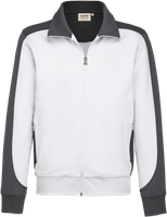 Sweatjacke Contr. Perf. 2XL weiss/anth. - 50% Baumwolle, 50% Polyester, 300 g/m²