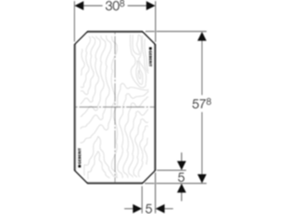 Geberit GIS-Montageplatte  31x58cm - schwere Konsollasten