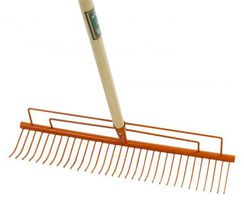 Rasenrechen OFFNER 32 Zinken - Stiel gelb lackiert