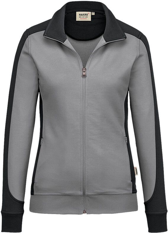 Damen-Sweatjacke Contrast Performance - 50% Baumwolle, 50% Polyester, 300 g/m²