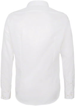 Hemd 1/1-Arm Business Tail. L weiss - 100% Baumwolle