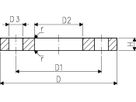 Losflansch PVC-U PN10 d90DN80 - Metrisch