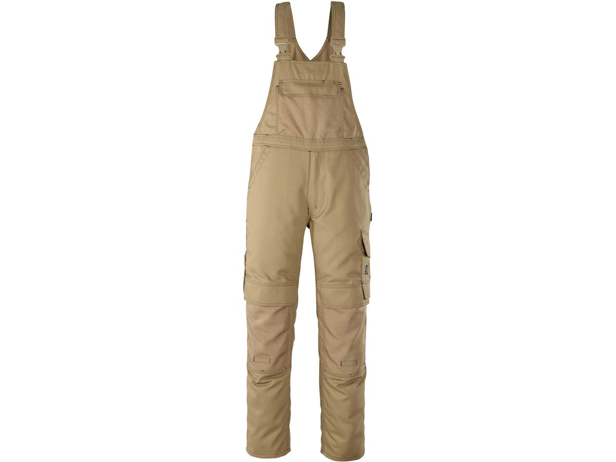 Orense Latzhose, Gr. 82C56 - khaki, 65% PES / 35% CO, 310 g/m²