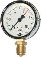 Manometer 80 mm, Anzeige in mWS JAKO - Anschluss unten
