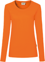 Damen-Longsleeve Perf. Gr. 2XL, orange - 50% Baumwolle, 50% Polyester, 190 g/m²