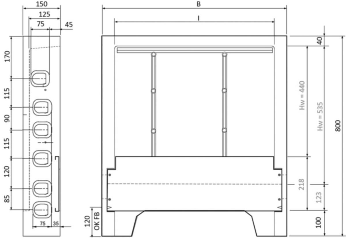 Verteilerschrank BKK Compact B150 Swiss - Leichtbeton für Heizungs- + Sanitärvert.
