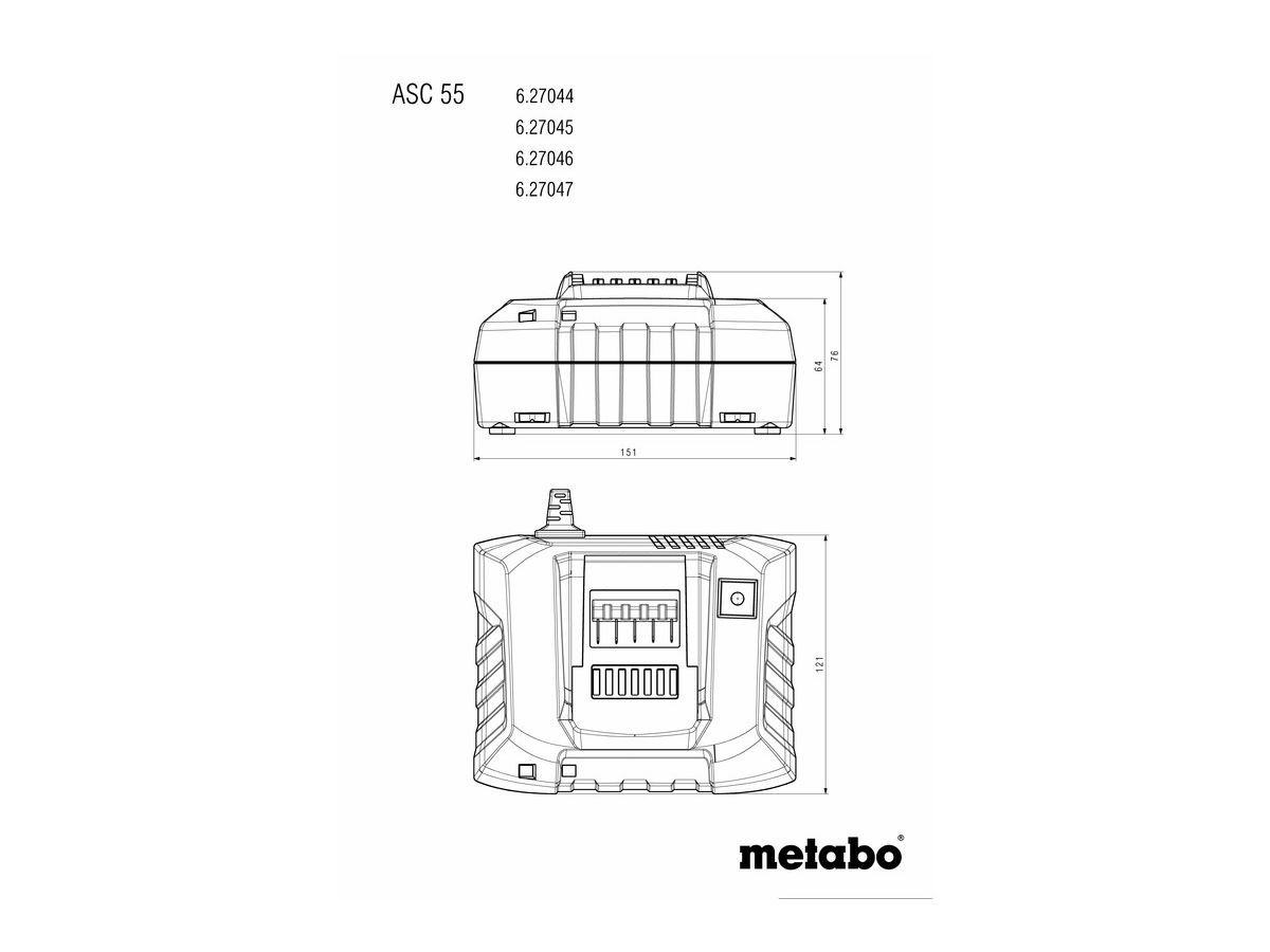 Akku-Ladegerät Metabo ASC 55 - 12V - 36V