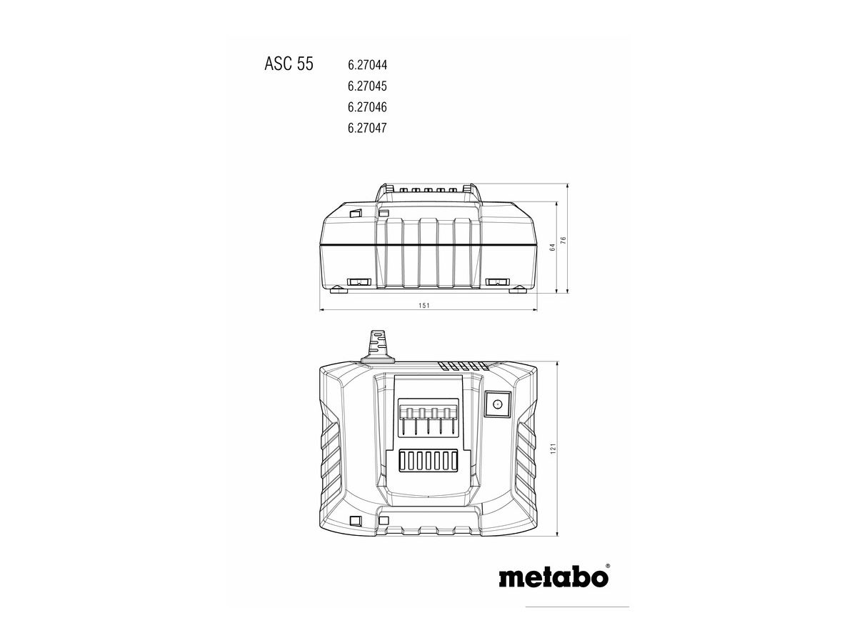 Akku-Ladegerät Metabo ASC 55 - 12V - 36V