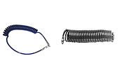 PU-Spiralschlauch ø6.5 x 10 mm Wø55mm - Arbeitslänge 6 m,G1/4" AG drehbar