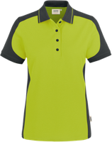 Damen-Polosh. Co. Perf. 2XL kiwi/anth. - 50% Baumwolle, 50% Polyester, 200 g/m²