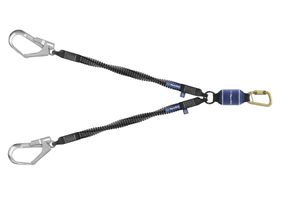 Steigschutz / Falldämpferleine - mit 1 Karabiner, 2 Gerüsthaken EN 355