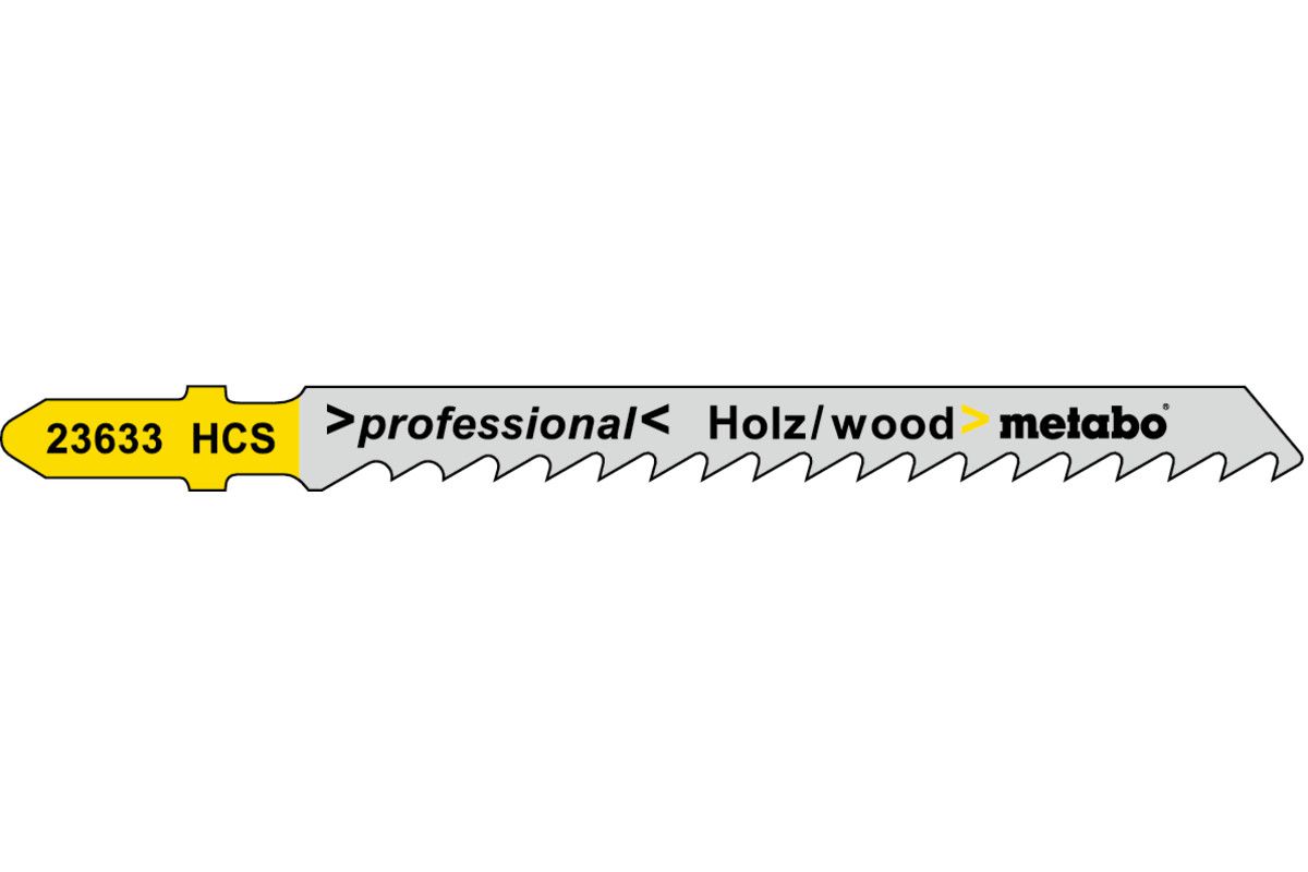 Stichsägeblatt METABO 74x4.0 mm, 25 Stk. - Fast Wood (Bosch T144D)