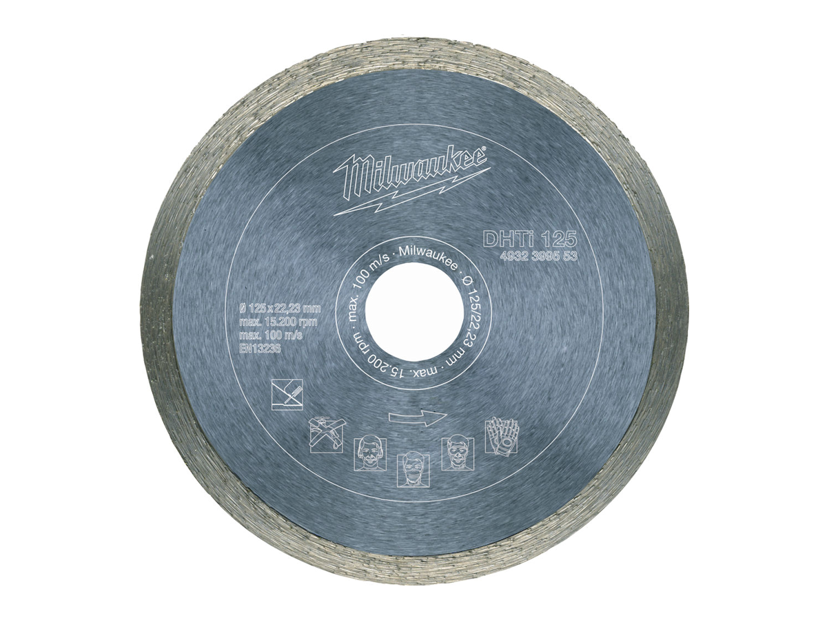 Diamanttrennscheibe MILWAUKEE DHTi 125mm - Keramik und Naturstein, geschlossen