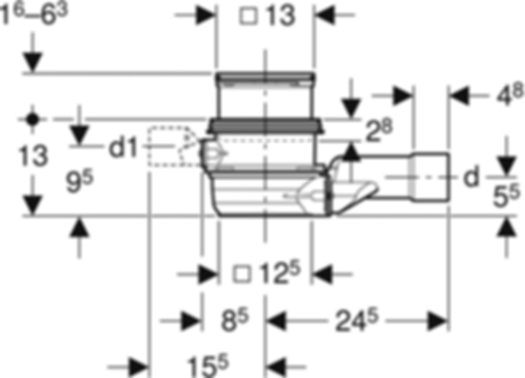 Geberit Bodenablauf VARINO - horizontal
