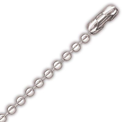 Kugelkette Messing verchromt 2.5 mm