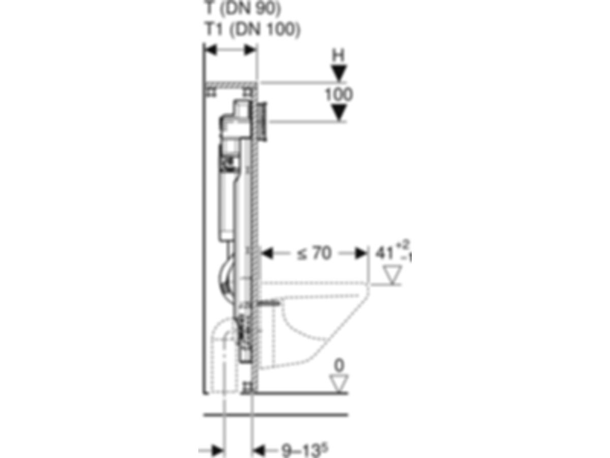 Geberit GIS-Wand-WC-Element - für Zweistückanlagen