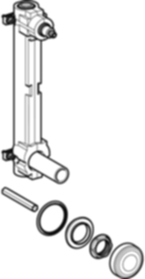 Geberit Wasserstrecke Rp 3/4" - mit Unterputzabsperrventil JRG LegioStop