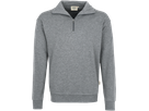 Zip-Sweatshirt Premium S grau meliert - 60% Baumwolle, 40% Polyester, 300 g/m²