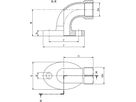 Rotguss Wassermesser-Bogen IG 1" - Gummidichtung NBR PN10/40, PN16