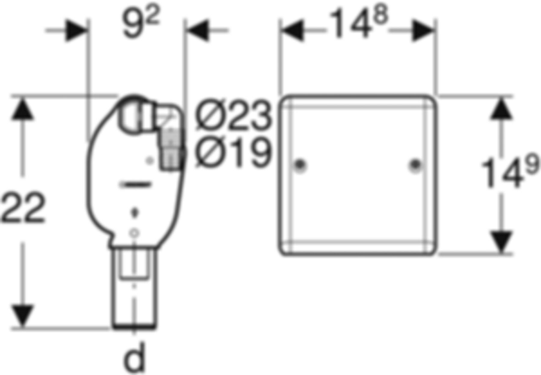 Geberit PE Fertigbauset für UP-Sifon - für Wasch- und Geschirrspülmaschine